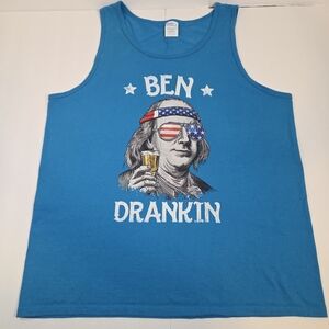 Ben Drankin - 4th of July Patriotic Graphic Tank Unisex Large